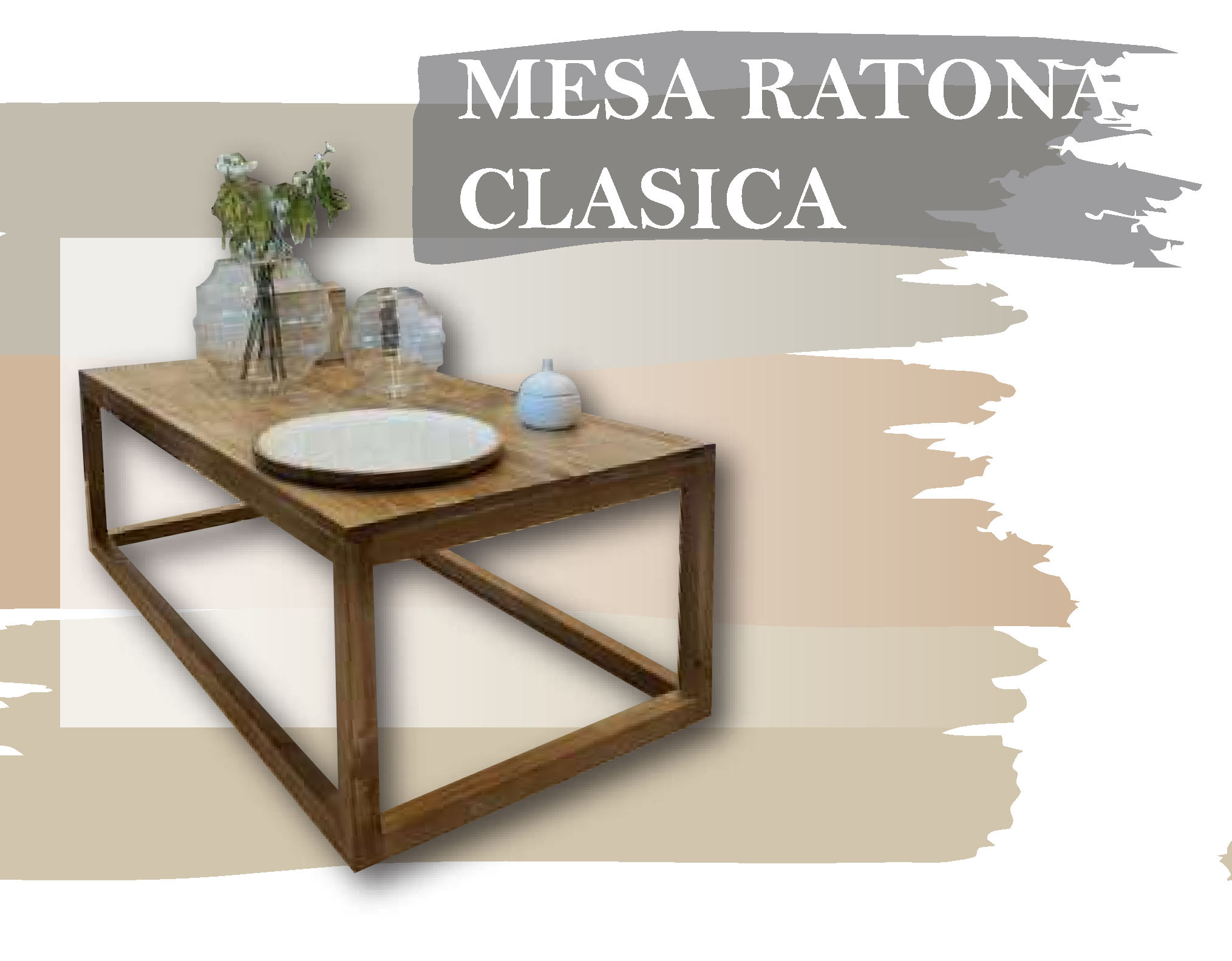 MESA RATONA CLASICA - Med.: 100x60x45