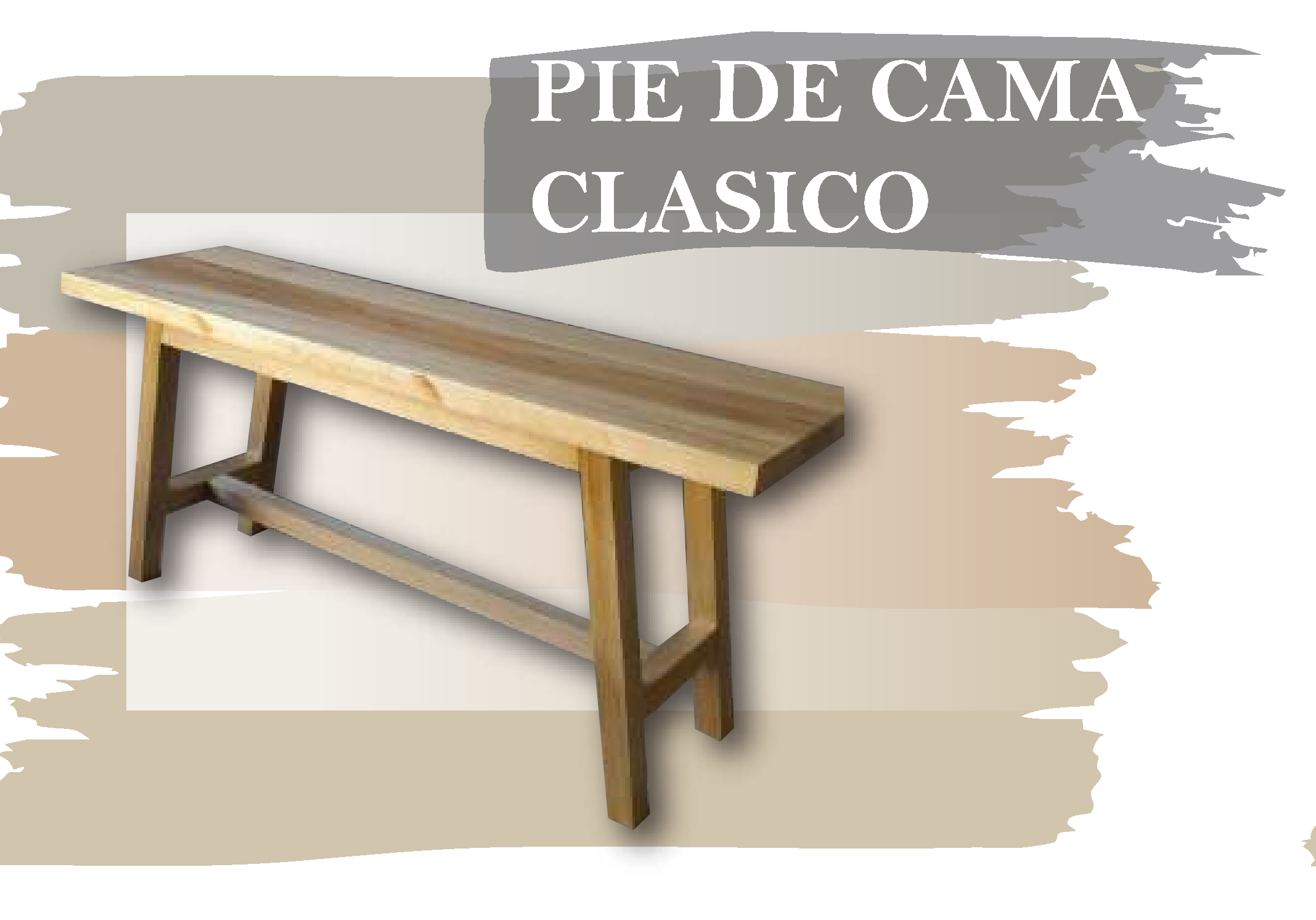 PIE DE CAMA CLASICO - Med.: 120x30x45