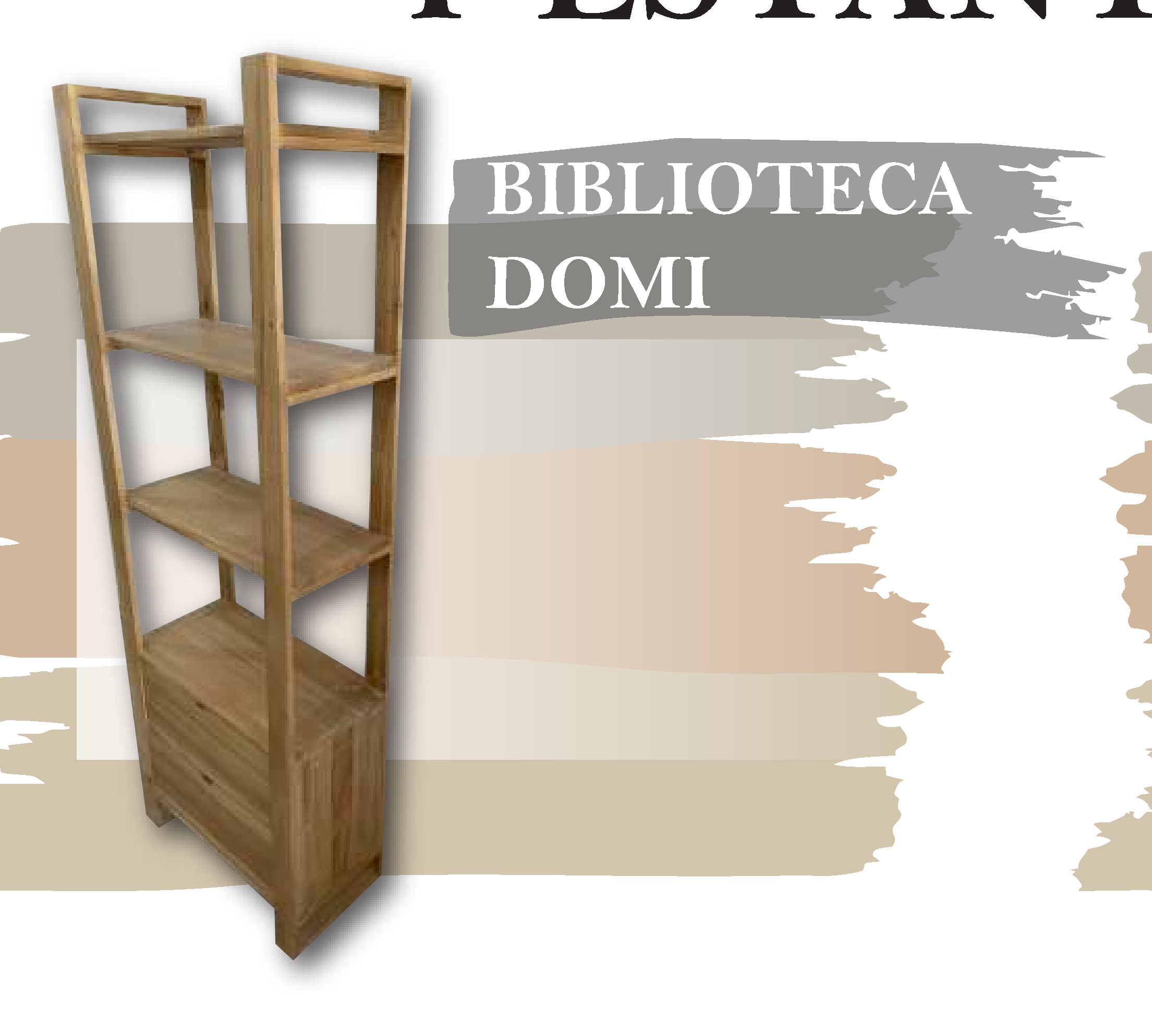 BIBLIOTECA DOMI c/CAJON - Med.: 180x35x60