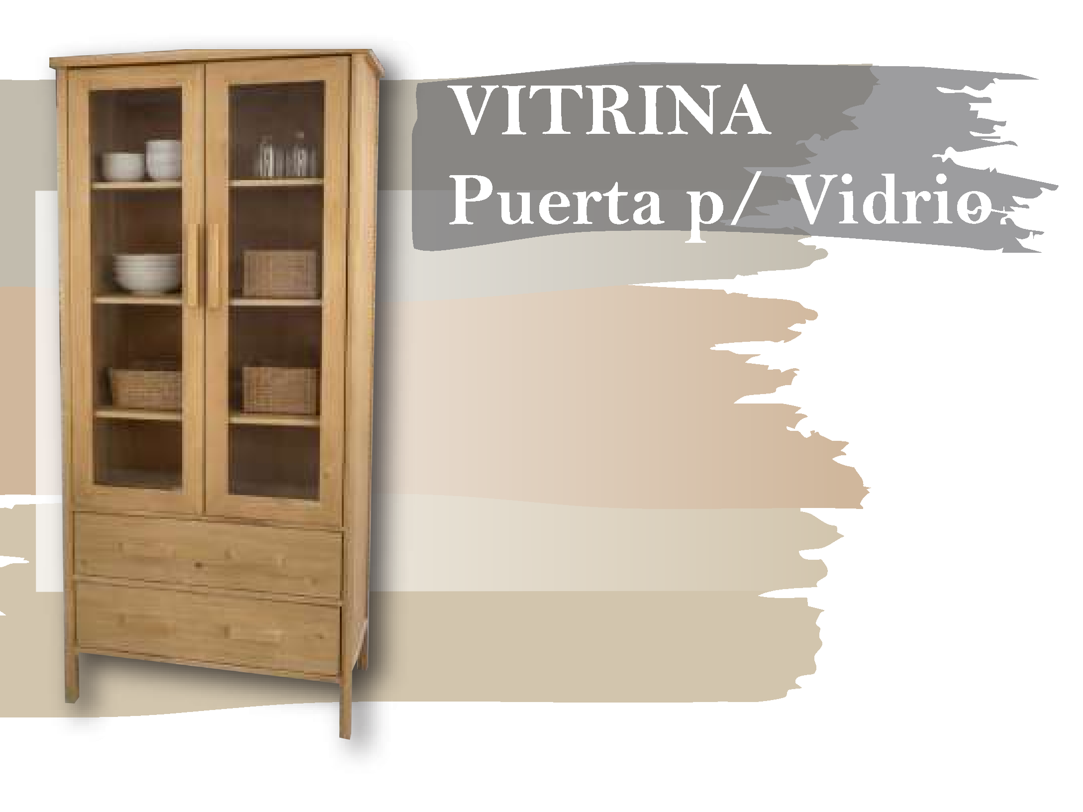 VITRINA PUERTA p/ VIDRIO - Med.: 180x80x40