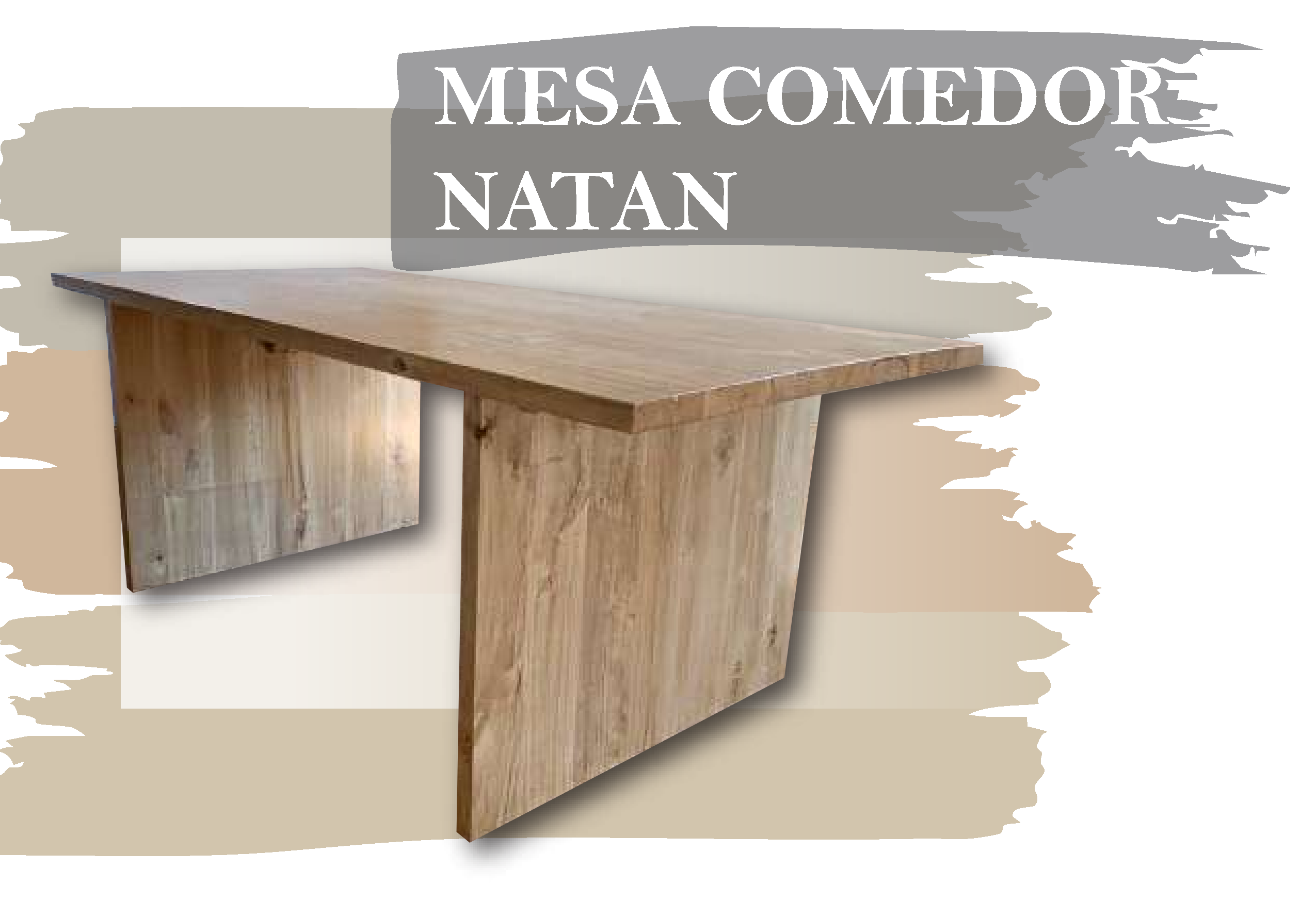 MESA COMEDOR NATAN - Med.: 160x80x80